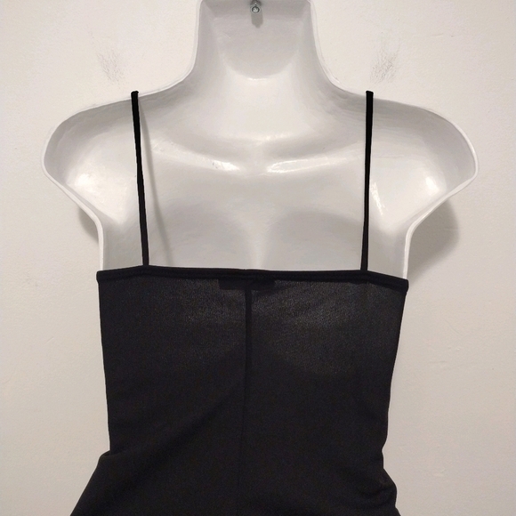 Identity - Black Spaghetti Straps Midi Dress - Picture 9 of 12